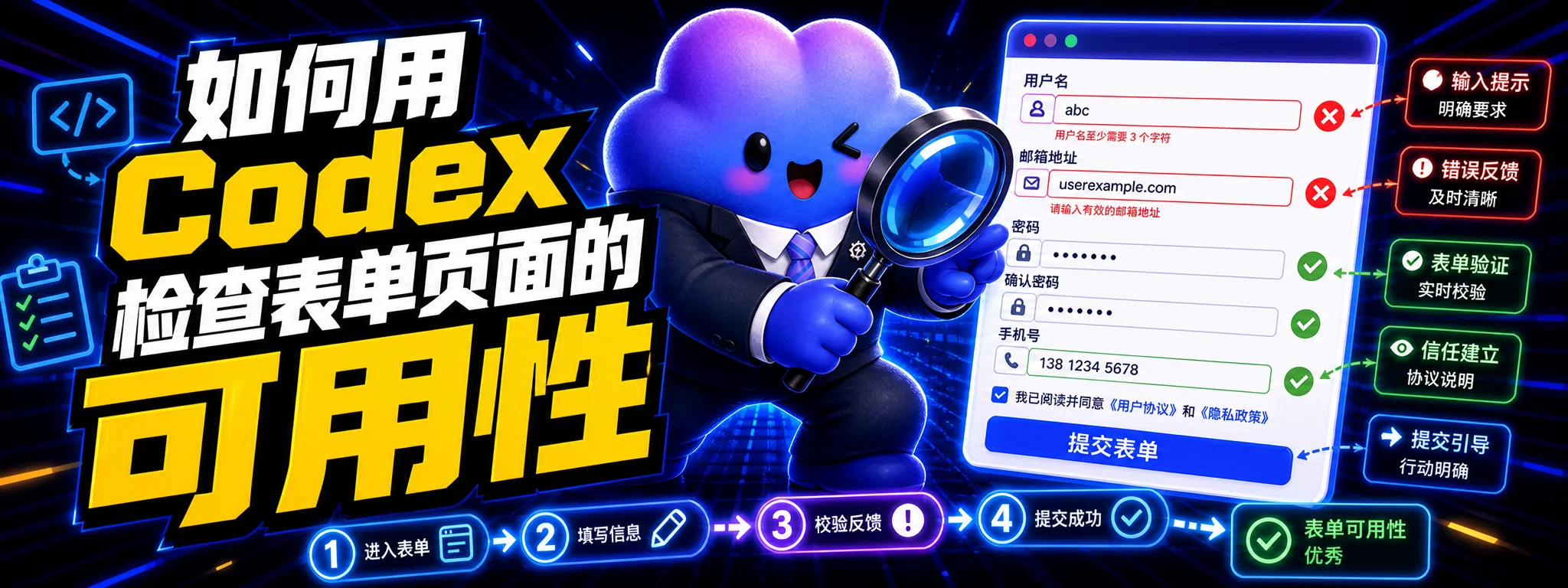 如何用 Codex 检查表单页面的可用性