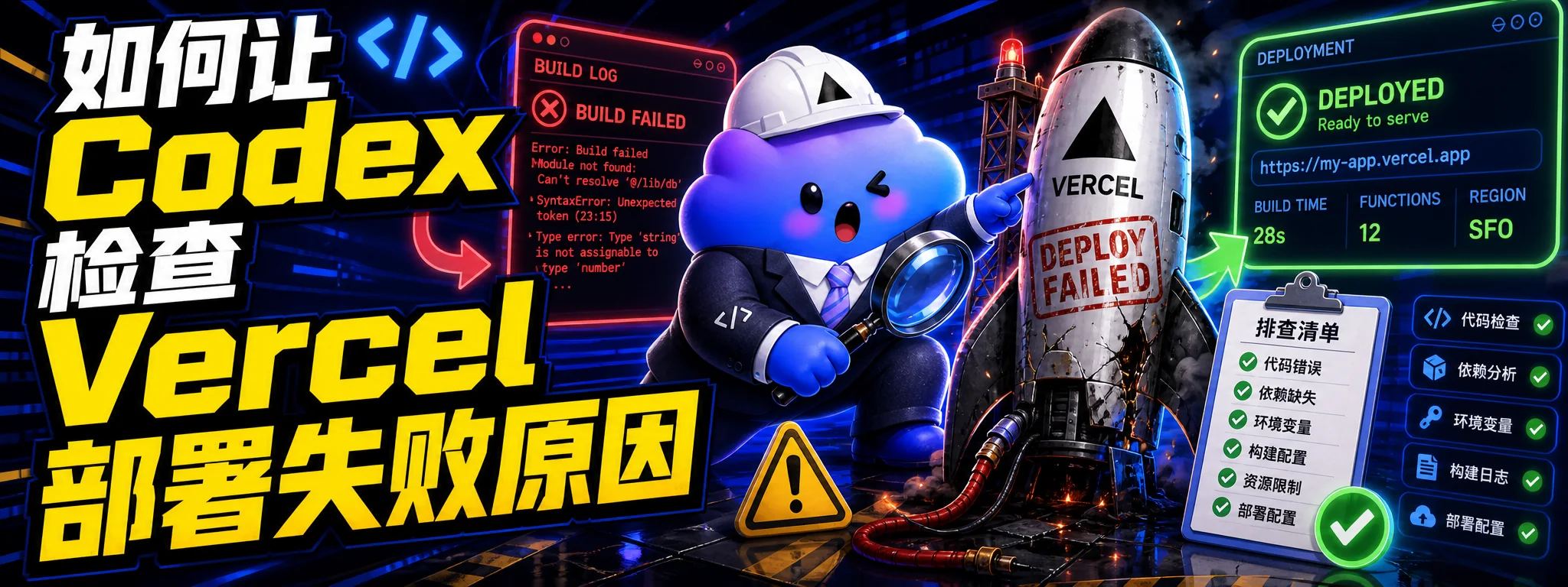 如何让 Codex 检查 Vercel 部署失败原因